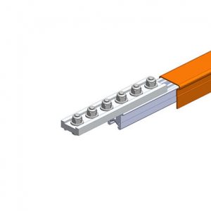 Part No. XA-39745-J Hevi-Bar II Conductor Bar Dura Coat 500A, Orange PVC Cover, With Splice, 30FT Length