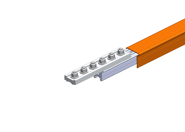 Part No. XA-39745-J Hevi-Bar II Conductor Bar Dura Coat 500A, Orange PVC Cover, With Splice, 30FT Length