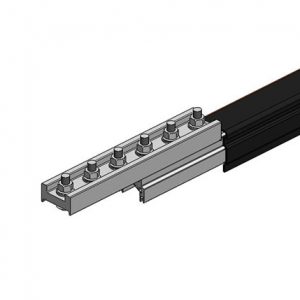 Part No. XA-39745B-J Hevi-Bar II Conductor Bar Dura Coat 500A, Black UV Resistant PVC Cover, With Splice, 30FT Length