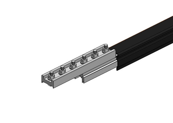 Part No. XA-39745B-J Hevi-Bar II Conductor Bar Dura Coat 500A, Black UV Resistant PVC Cover, With Splice, 30FT Length