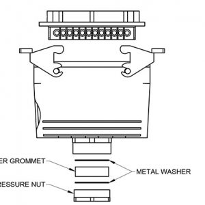 Part No. XA-39769 Quick-Disconnect Connector, Top Double-Lever, 24 Pin, Female