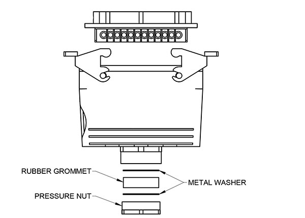 Part No. XA-39769 Quick-Disconnect Connector, Top Double-Lever, 24 Pin, Female