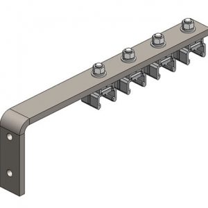 Part No. XA-39923 Hevi-Bar II, Bracket, Web, Plated, w/4 Standard Polycarbonate Hangers (for 700-1500A Bar), 19.25 inch L