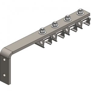 Part No. XA-39923C Hevi-Bar II, Bracket, Web, Plated, w/4 Stainless Steel Cross-bolt Hangers (for 700-1500A Bar), 19.25 inch L