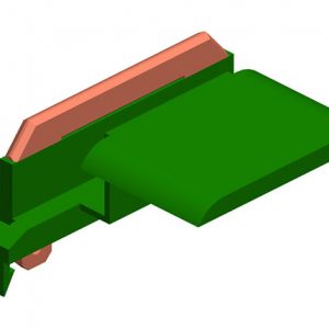 Part No. XA-399356 Safe-Lec 2 Collector Shoe and Holder, 50A/100A, Green With Deflector