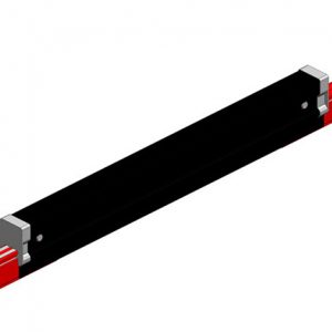 Part No. XA-50060-J Hevi-Bar II, Expansion Section, Dura Coat, 1500A, Red Med Heat Polycarbonate Cover, w/Splice, 20 ft L