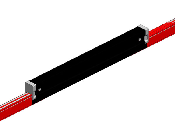 Part No. XA-50060-J Hevi-Bar II, Expansion Section, Dura Coat, 1500A, Red Med Heat Polycarbonate Cover, w/Splice, 20 ft L