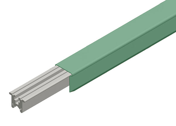 Part No. XA-50258 Hevi-Bar II Conductor Bar 500A, Green PVC Cover, 30FT Length