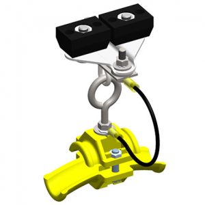 Part No. XA-50590 Standard Duty C-Track Festoon End Clamp For Round Cable, Spark Resistant, For 0.98″ max dia cable / hose