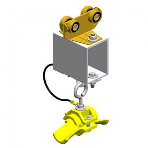 Part No. XA-50591 Standard Duty C-Track Festoon Tow Trolley For Round Cable, Brass Spark Resistant, For 0.98″ max dia cable / hose