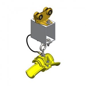 Part No. XA-50591B Standard Duty C-Track Festoon Tow Trolley For Round Cable, Spark Resistant, For 0.63″ max dia cable / hose