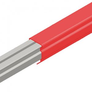 Part No. XA-50733 Hevi-Bar II Conductor Bar 700A, Red Med Heat Polycarbonate Cover, 30FT Length