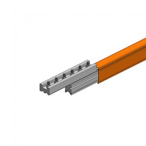 Part No. XA-50734-J Hevi-Bar II Conductor Bar Dura Coat, 1500A, Orange PVC Cover, With Splice, 30FT Length