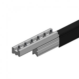 Part No. XA-50734B-J Hevi-Bar II Conductor Bar Dura Coat, 1500A, Black UV Resistant PVC Cover, With Splice, 30FT Length