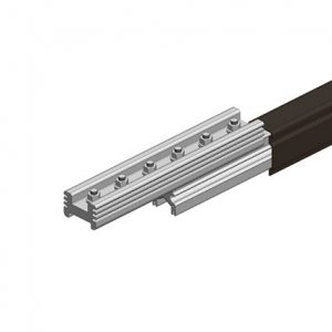 Part No. XA-50736B-J Hevi-Bar II Conductor Bar, Dura Coat, 1000A, Black UV Resistant PVC Cover, With Splice, 30FT Length