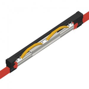 Part No. XA-50738 Hevi-Bar II, Expansion Section, 700A, Red Med Heat Polycarbonate Cover, 15 ft L