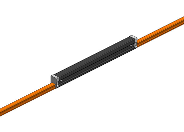 Part No. XA-50739-J Hevi-Bar II, Expansion Section, Dura Coat, 700A, Orange PVC Cover, w/splice,15 ft L