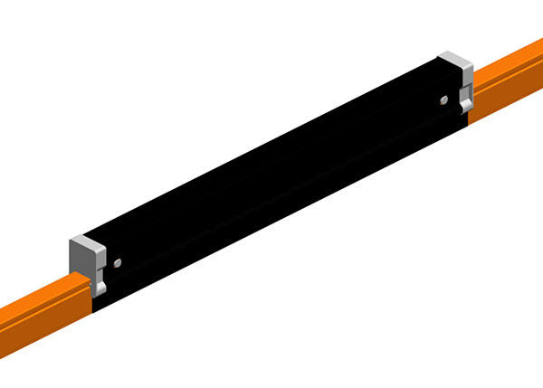 Part No. XA-50742-J Hevi-Bar II, Expansion Section, Dura Coat, 1500A, Orange PVC Cover, w/splice, 20 ft L