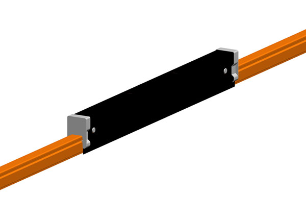 Part No. XA-50743-J Hevi-Bar II, Expansion Section, Dura Coat, 1000A, Orange Std Heat PVC Cover, w/splice, 20 ft L