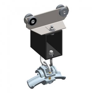 Part No. XA-51214 Standard Duty C-Track Festoon Tow Trolley For Round Cable, Stainless Steel, For 0.98″ max dia cable / hose