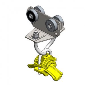 Part No. XA-51216 Standard Duty C-Track Festoon Cable Trolley For Round Cable, Stainless Steel, For 0.98″ max dia cable / hose