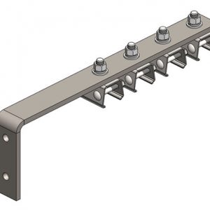 Part No. XA-51785D Hevi-Bar II, Bracket, Web, Plated, w/4 Stainless Steel Cross-bolt Hangers, w/Insulators (for 500A Only), 19.25 inch L
