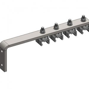 Part No. XA-51786 Hevi-Bar II, Bracket, Web, Stainless Steel, w/4 Standard Polycarbonate Hangers (for 500A Bar Only), 19.25 inch L