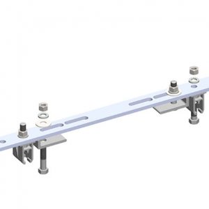 Part No. XA-51864 8-Bar, Bracket, Flange, with Hanger Clamps, Plastic Snap-in, 2+2, 19 3/8 Inch L