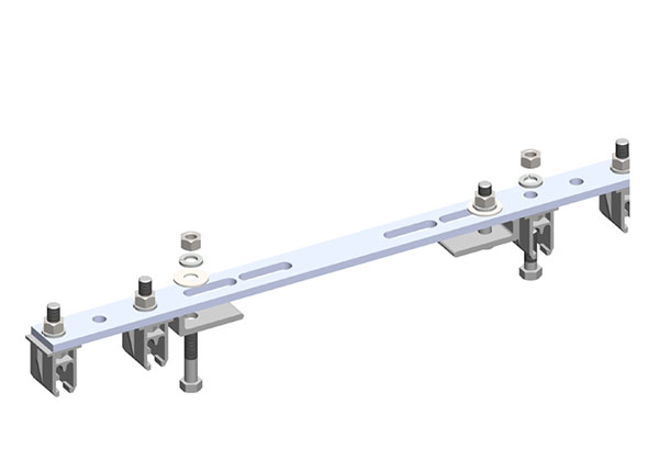 Part No. XA-51864 8-Bar, Bracket, Flange, with Hanger Clamps, Plastic Snap-in, 2+2, 19 3/8 Inch L