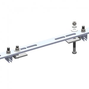 Part No. XA-51866 8-Bar, Bracket, Flange, with Hanger Clamps, Steel Snap-in, 2+2, 19 3/8 inch L