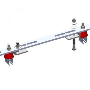 Part No. XA-51867 8-Bar, Bracket, Flange, with Hanger Clamps, Steel Snap-in, w/insulators, 2/2, 19 3/8 inch L