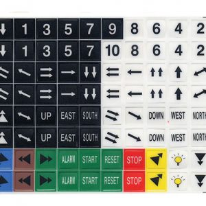 Part No. XA-52517 Radio Remote Control Part, for Saga K1/K2 Series, Transmitter Button Legend (also for L8B, L10, or L12)