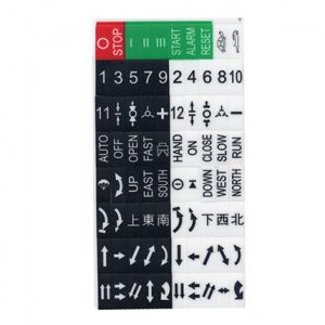 Part No. XA-52767 Radio Remote Control Part, for Saga K3/K4 Series, Transmitter Button Legend