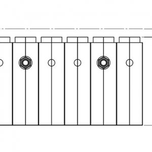 Part No. XA-581930 Series 811, End Cap, 6 Pole, Trimmed to 67.82 mm long (from 74 mm)