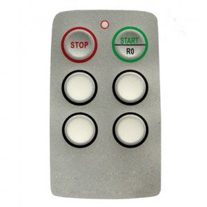 Part No. XA-701P0220 Radio Remote Control Part, for Saga Protean Series, Button Legend, for 6-button Transmitter