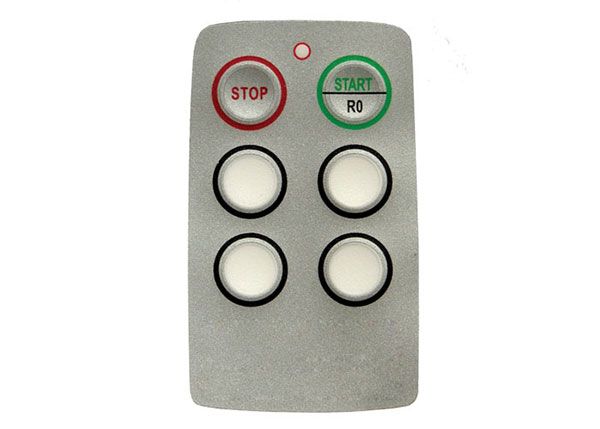 Part No. XA-701P0220 Radio Remote Control Part, for Saga Protean Series, Button Legend, for 6-button Transmitter