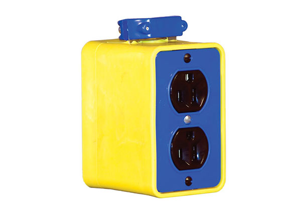 Part No. XA-RB Cable Reel, Spring, Receptacle Box, Dual 15 A, 125 V, with Four Outlets