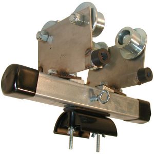 Part No. FC-TRW56-SS 7.5″ Stainless Steel Adjustable Trolley with 3″ Diameter Nylon Saddle