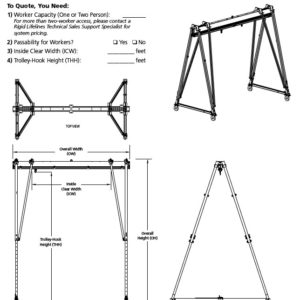 Adjustable Height Rolling A-Frame - McDal Corporation