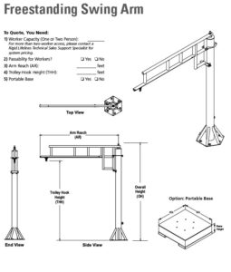 Portable Base Swing Arm - McDal Corporation