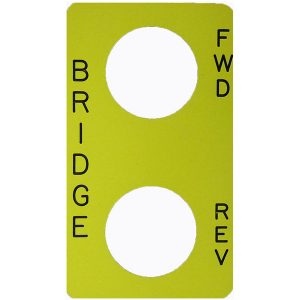Part No. 9001SKN205 Legend Plate – BRIDGE: FWD – REV