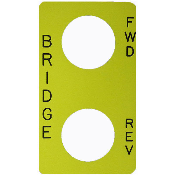 Part No. 9001SKN205 Legend Plate - BRIDGE: FWD - REV