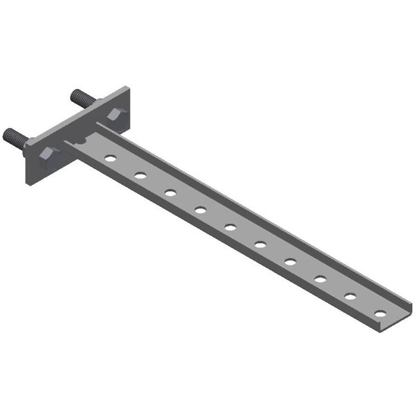 Part No. B-100-BRCT9 Steel Bracket – 10 Holes, 15-3/4″