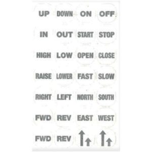 Part No. PPS-BC Legend Plate Inserts for Switch Button Boot (set)