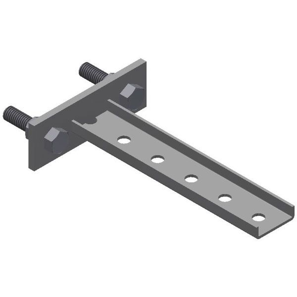 Part No. B-100-BRCT4 Steel Bracket – 5 Holes, 8-1/4″