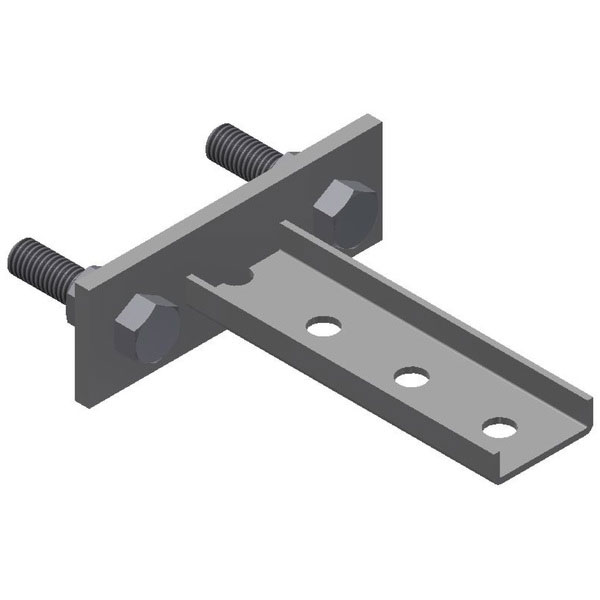 Part No. B-100-BRCT2 Steel Bracket – 3 Holes, 5-1/4″